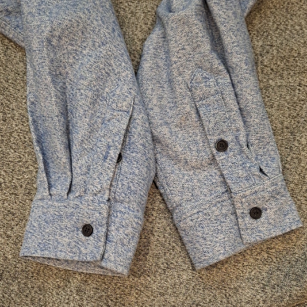 Wolf & Man Gray and Blue Long Sleeve Over Shirt Size XL - Picture 8 of 8